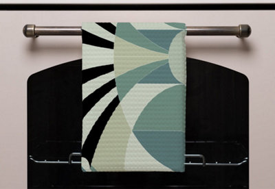 Green Geo Arches (Kitchen Towel) / Default Title