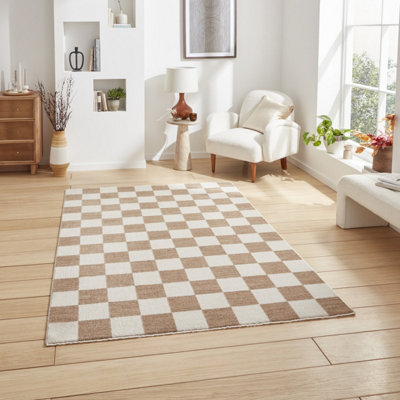 Green Geometric 10mm Thick Rug, Stain-Resistant Anti-Shed Modern Rug for Bedroom, Living, & Dining Room-60cm X 230cm