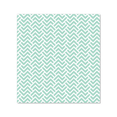Green Geometric Pattern Premium Glass Kitchen Splashback W600mm x H600mm