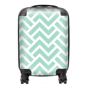 Green Geometric Pattern Suitcase - Mini Cabin