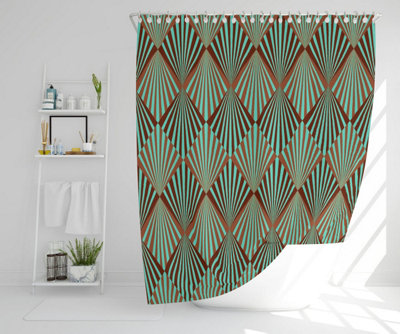 Green Geometric Rays (Shower Curtain) / Default Title Price Comparisons | Compare The Build