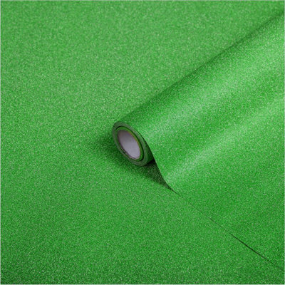 Green Glitter Effect Self-Adhesive Vinyl Decor DIY Arts Craft Furniture Wall