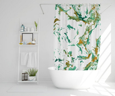 Green & Golden Marble (Shower Curtain) / Default Title Price Comparisons | Compare The Build