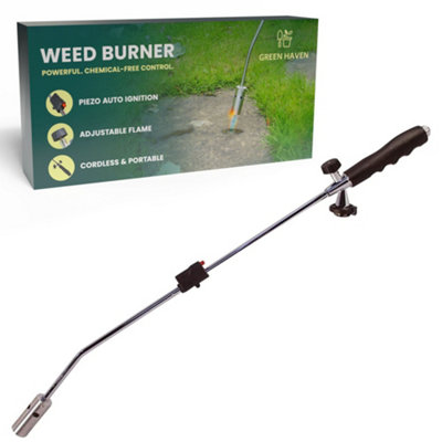 GREEN HAVEN Gas Powered Weed Burner with Auto Ignition Weed Burner Gas Weed Killer with Adjustable Flame