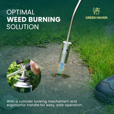 GREEN HAVEN Gas Powered Weed Burner with Auto Ignition Weed Burner Gas ...
