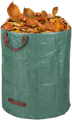 Green Heavy Duty Garden Disposal Waste Bags with Carry Handles - Large Size 120L