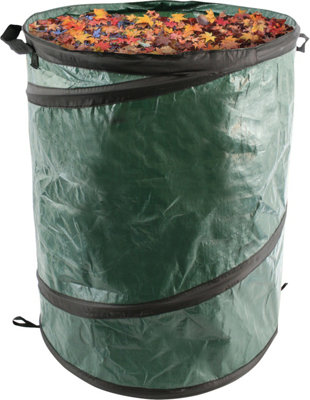 Green Heavy Duty Pop-Up Reusable Garden Disposal Waste Bag Carrier - Large 90L