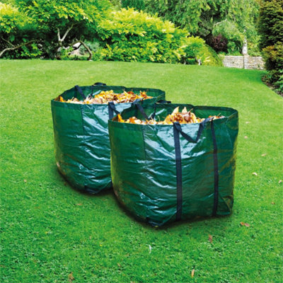 thumbnail image 2 of SARHLIO 3-Pack 80 Gallon Garden Waste Bags - Reusable Heavy 2 of 13