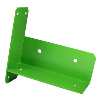 Green Heavy Duty Square Wooden Beam Wall Mount Bracket - Steel Connector for Swings, Playhouses And Garden Structures