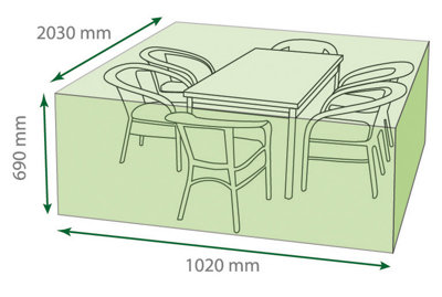 Green Home Waterproof Outdoor Garden Rectangle Table Furniture Patio Set Cover