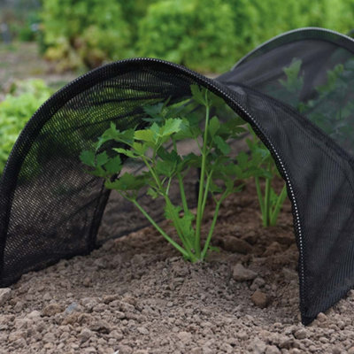Green House Tunnels Net & PVC Polytunnels 300cm x 45cm x 45cm Grow Tunnel Cloche Seed Protection from Pests & Insects (x5)