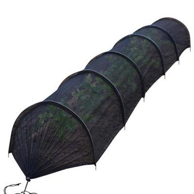 Green House Tunnels Net & PVC Polytunnels 300cm x 45cm x 45cm Grow Tunnel Cloche Seed Protection from Pests & Insects (x5)