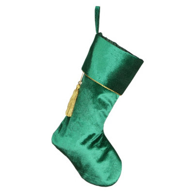 Green Kensington Velvet Xmas Gift Decoration Christmas Stocking