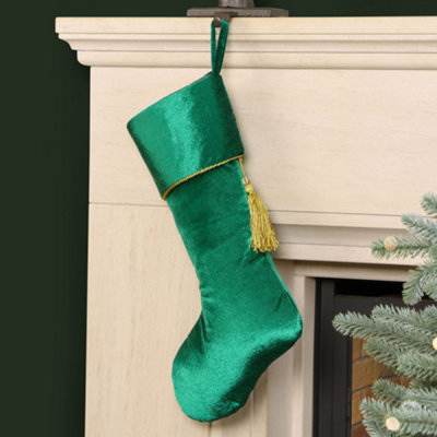 Green Kensington Velvet Xmas Gift Decoration Christmas Stocking - 3
