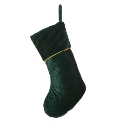 Green Knightsbridge Velvet Xmas Gift Decoration Christmas Stocking