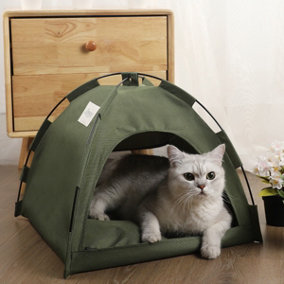 Green Large Foldable Portable Summer Cooling Solid Colour Pet Tent