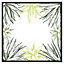 Green leaf border (Picutre Frame) / 16x16" / Grey