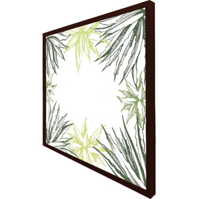 Green leaf border (Picutre Frame) / 20x20" / Black