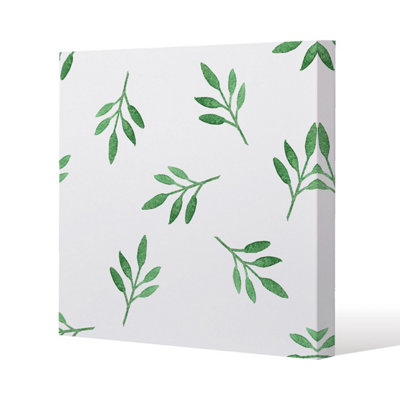 Green Leaf (Canvas Print) / 101 x 101 x 4cm | DIY at B&amp;Q
