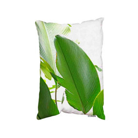Green Leaf Outdoor Cushion / 30cm x 45cm
