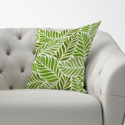 Green Leaf Pattern Cushions 60cm x 60cm DIY at B Q