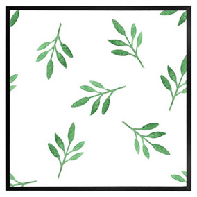 Green leaf (Picutre Frame) / 16x16" / Oak