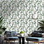 Green Leaf Trail Texture Waterproof PVC Wallpaper 300 cm