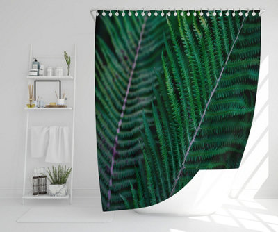 green leaves, abstract flora texture (Shower Curtain) / Default Title