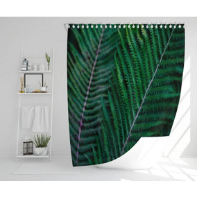 green leaves, abstract flora texture (Shower Curtain) / Default Title