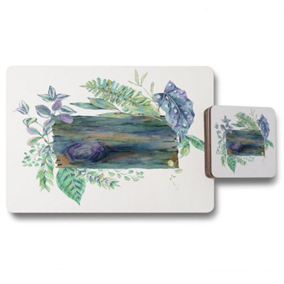 Green Leaves Board (Placemat & Coaster Set) / Default Title