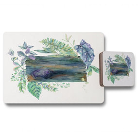 Green Leaves Board (Placemat & Coaster Set) / Default Title