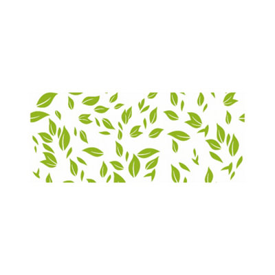 Green Leaves Glass Bathroom Splashback