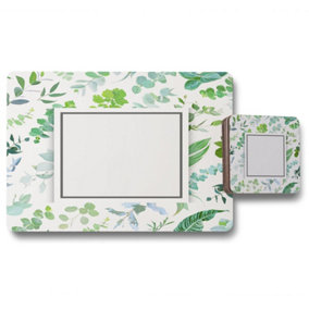 Green Leaves (Placemat & Coaster Set) / Default Title