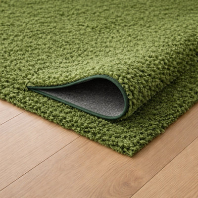 Green Luxury Large Area Rug Soft Dense Pile Living Room Bedroom Rug ...