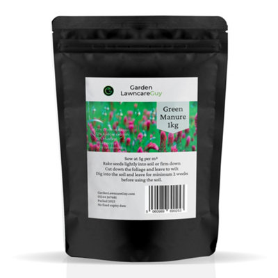 Green Manure Seeds UK - Use All Year - Fast Growing - Suppress Weeds - Improves Soil - Grass Seed Mustard, Raddish and Phacelia