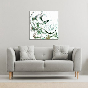Green Marble (Canvas Print) / 61 x 61 x 4cm