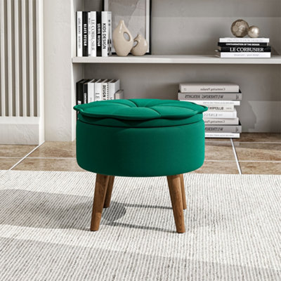 Velvet storage stool deals