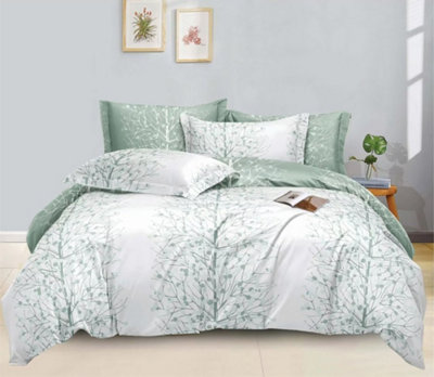 Green Nature Printed Duvet Set