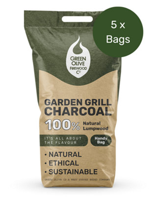 Green Olive Firewood Co Garden Grill Natural Lumpwood Charcoal 15kg