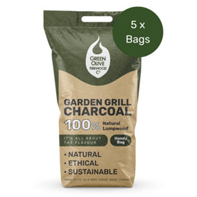 Green Olive Firewood Co Garden Grill Natural Lumpwood Charcoal 15kg