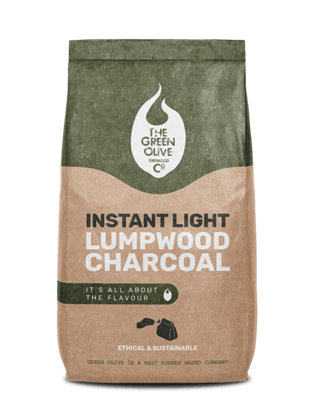 Green Olive Firewood Co Instant Light Lumpwood Charcoal 1kg 2-Pack