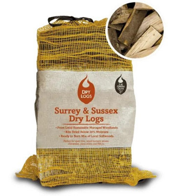 Green Olive Firewood Co Kiln Dried Softwood Sustainable Dry Logs Net 18L / 0.027m3