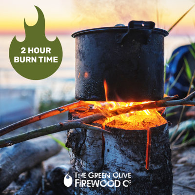 Green Olive Firewood Co Swedish Torch 2hr Burn Time