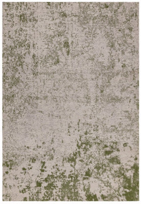 Green Outdoor Rug, Abstract Stain-Resistant Rug For Decks Garden Balcony, 8mm Modern Outdoor Area Rug-120cm X 170cm