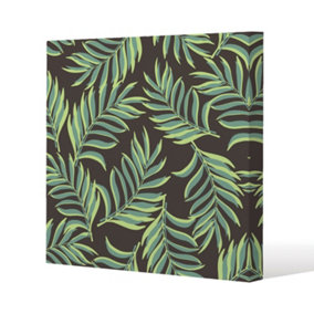 Green Palm Leaves (Canvas Print) / 127 x 127 x 4cm