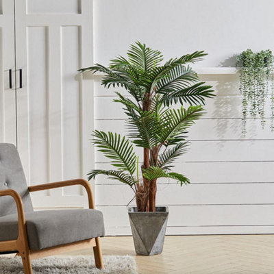 Green Palm Tree Artificial Plants in Black Pot Decoration for Home 180 cm