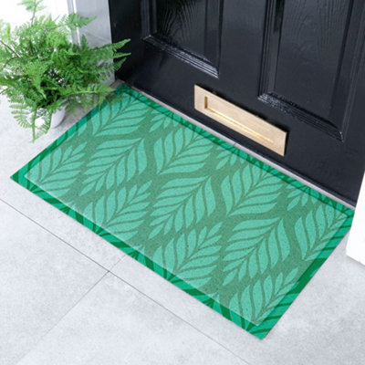 Green Palms Indoor & Outdoor Doormat 70x40cm DIY at B&Q