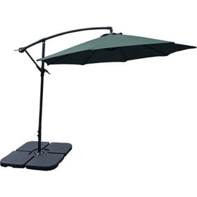 Green parasol round umbrella 195x30x14.5CM