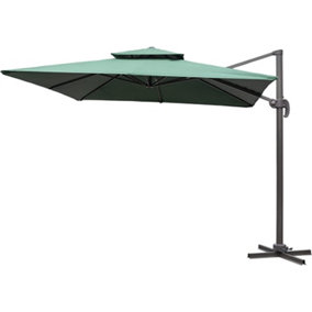 Green parasol square umbrella 264x40x16CM