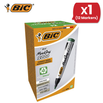 Green Permanent Marker Pen - 1.7mm Bullet Tip Multi-Surface Markers ...